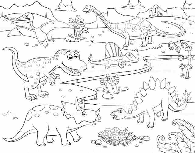 dibujos de dinosaurios para colorear 3
