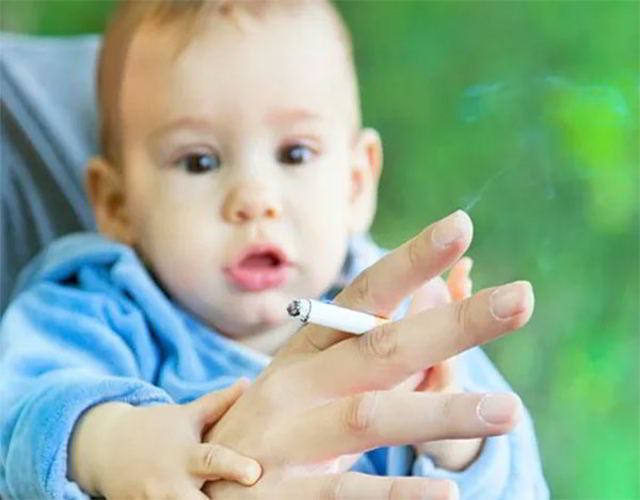 efectos del tabaco sobre bebés y niños como fumadores pasivos